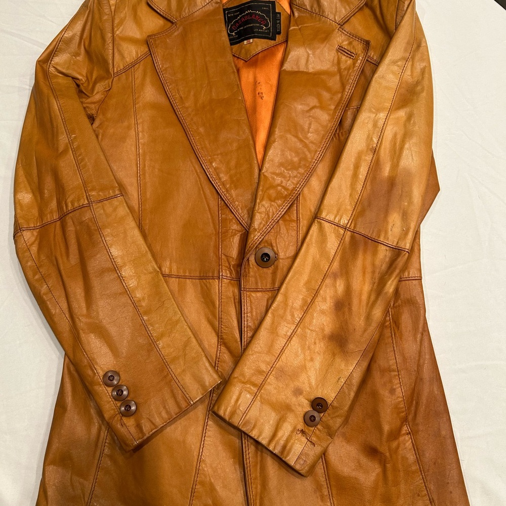 Elegant Women's Brown Leather Jacket